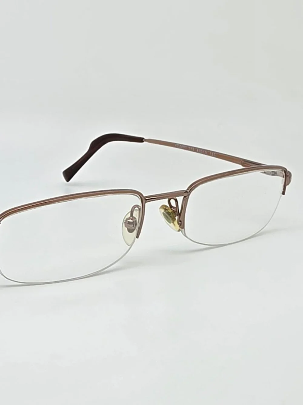 Vogue VO3490 705 Bronze Semi Rimless Eyeglasses Frame w/ Case Italy 49-19-135